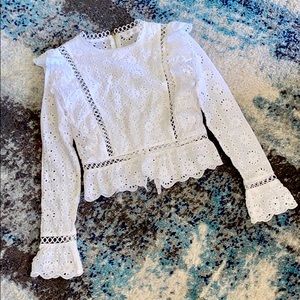 Vestique Lace long Sleeve Crop Top